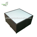 cube rattan weaving with aluminum frame dining set